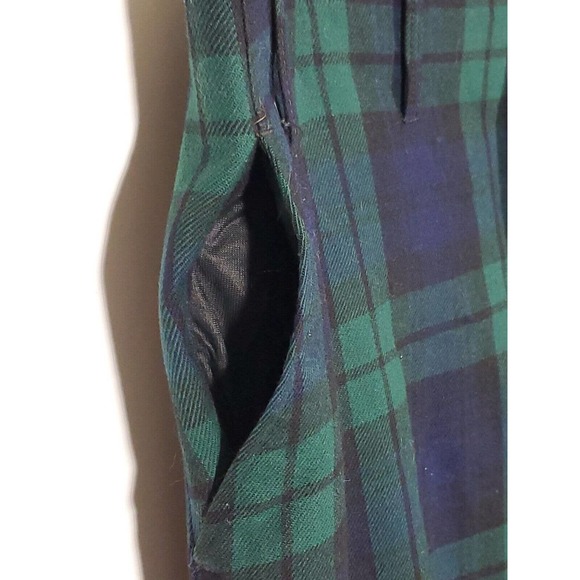 Scotch Green Plaid Tartan Wool Men's Pants For Crafting - Picture 4 of 8
